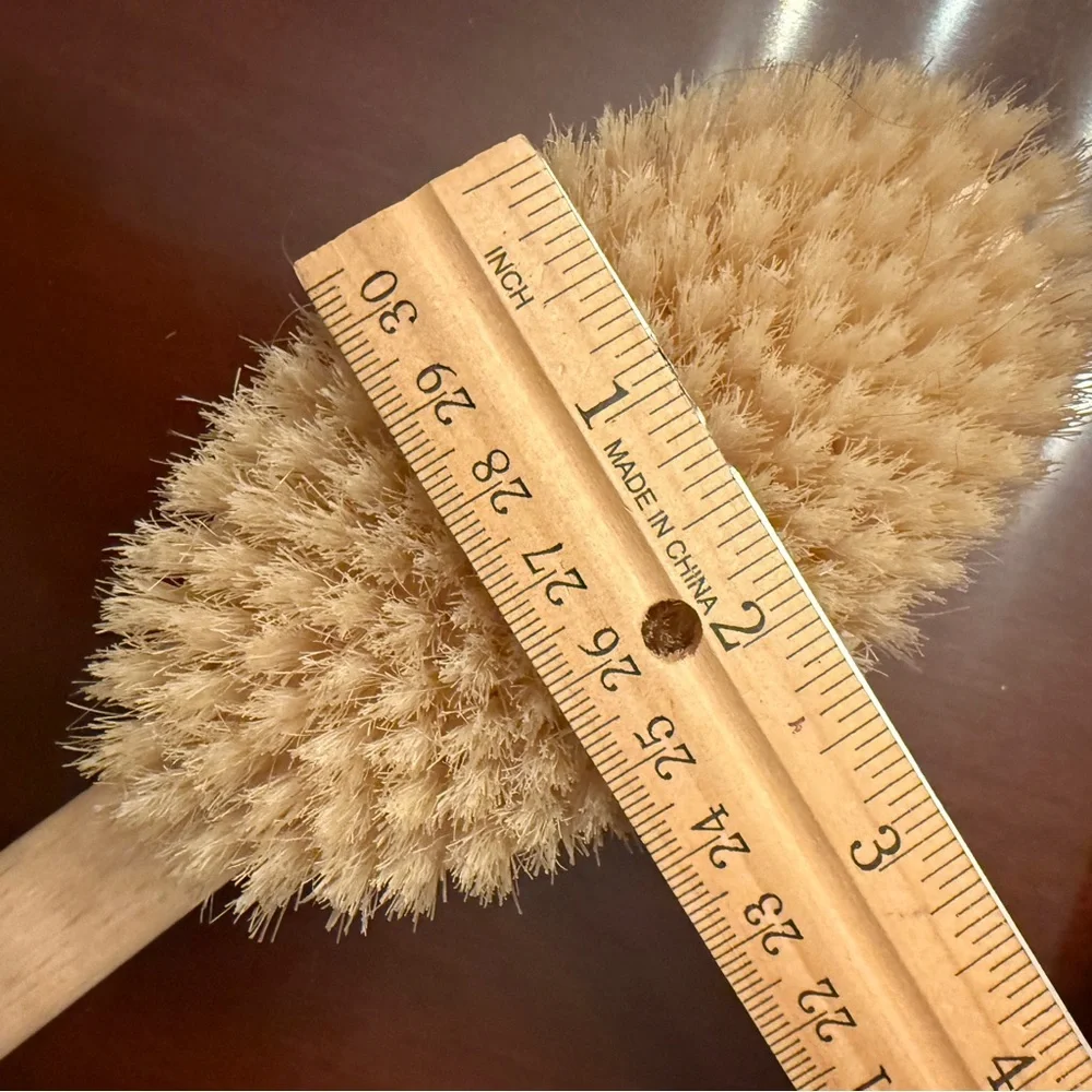 Wooden Bath Brush with Natural Bristles
